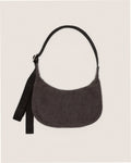 Small Denim Crescent Bag - Washed Black Denim