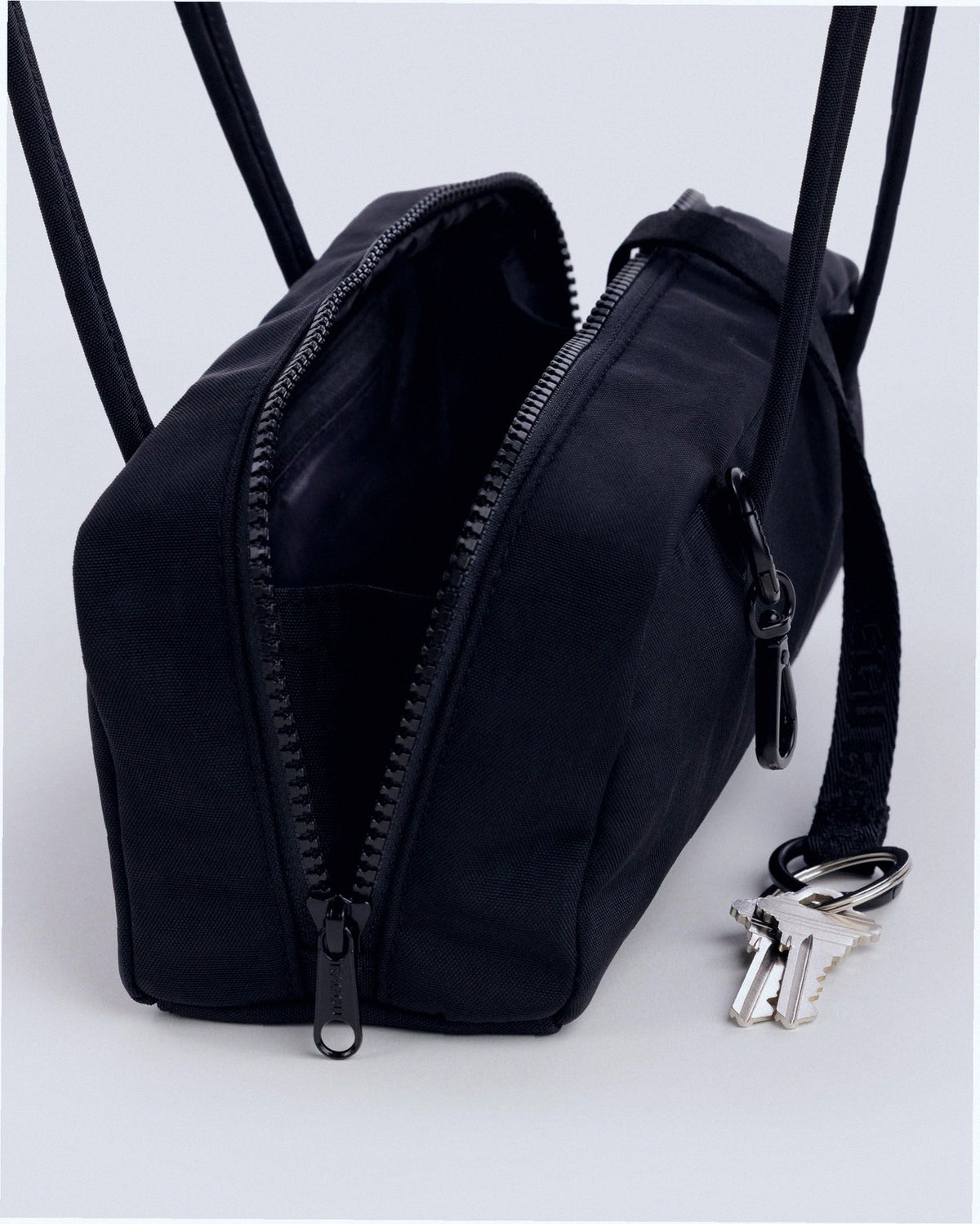 Small Nylon Bowler Bag - Black