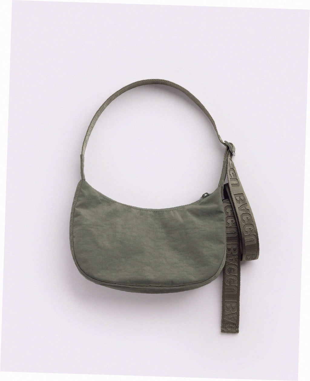 Small Nylon Crescent Shoulder Bag - Caper