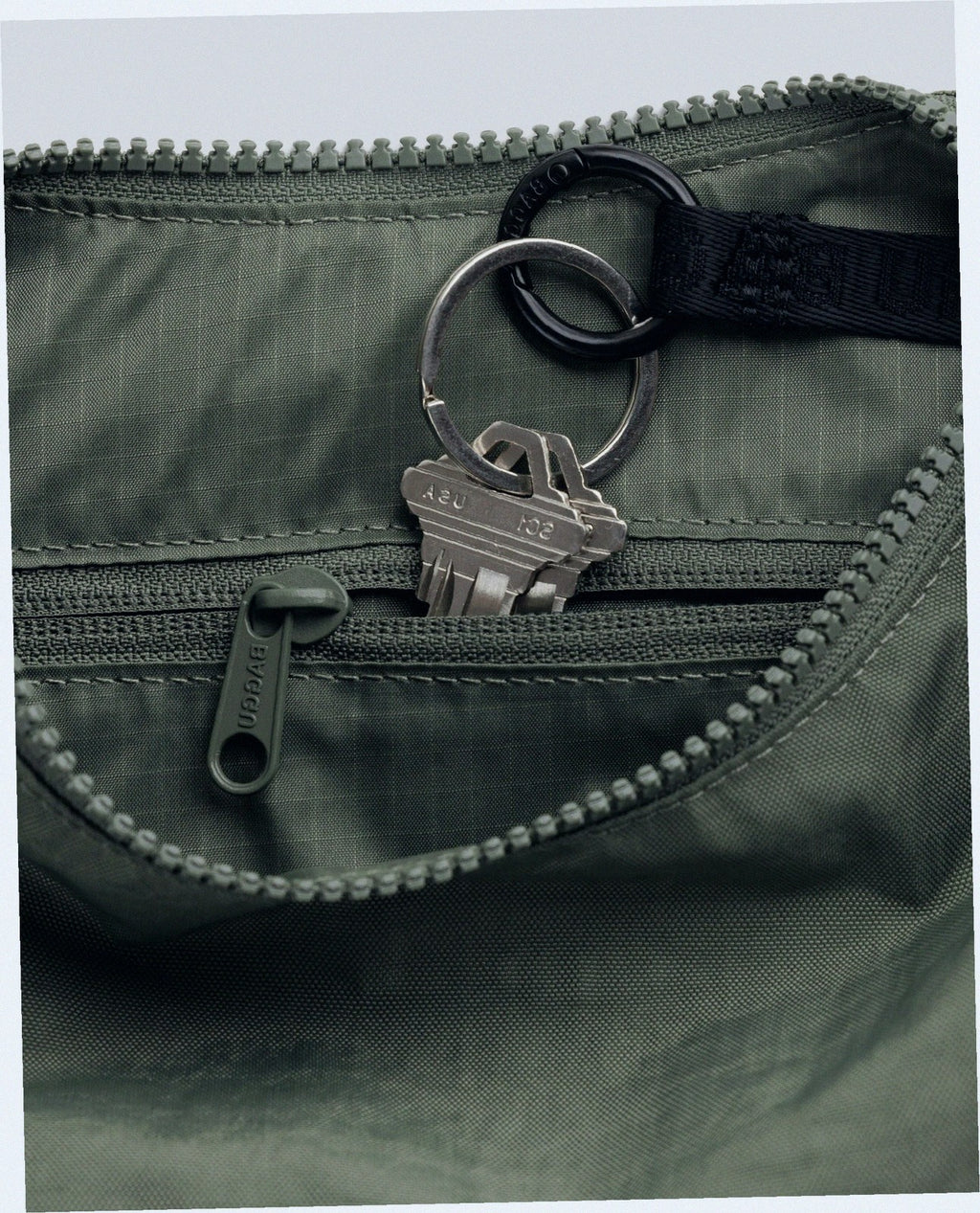 Small Nylon Crescent Shoulder Bag - Caper
