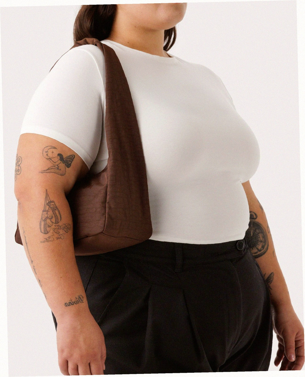 Small Nylon Meringue Bag - Coffee