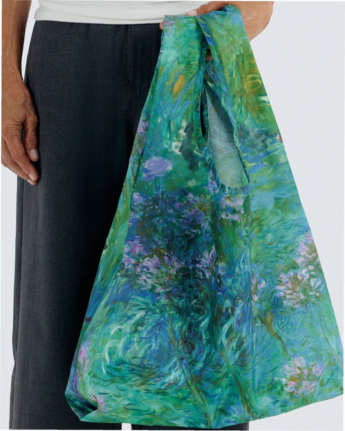 Reusable Nylon Baggu Tote Bag - Agapanthus Claude Monet