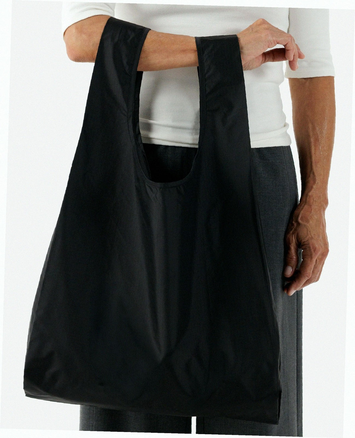 Reusable Nylon Baggu Tote Bag - Black