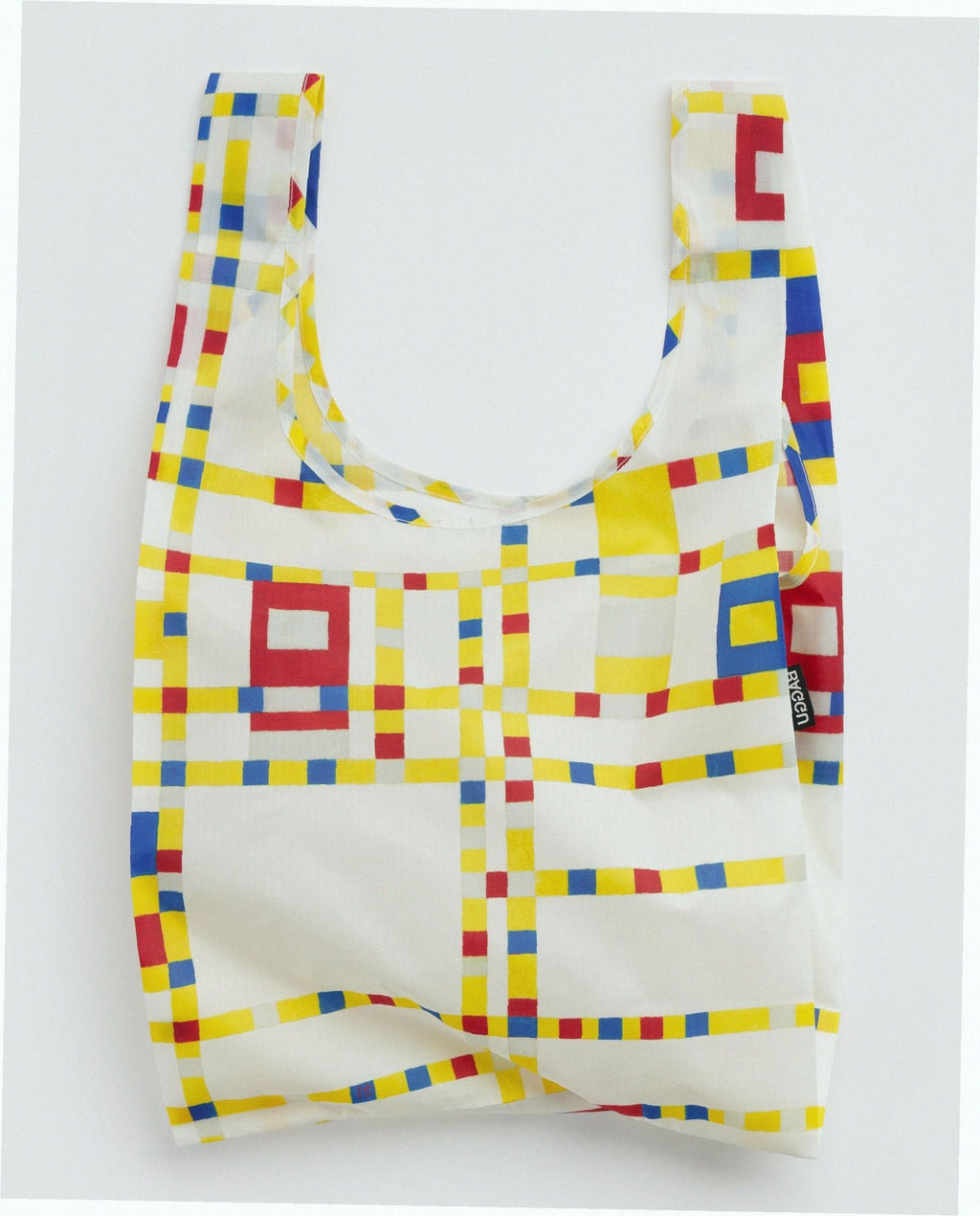 Reusable Nylon Baggu Tote Bag - Broadway Boogie Woogie Piet Mondrian