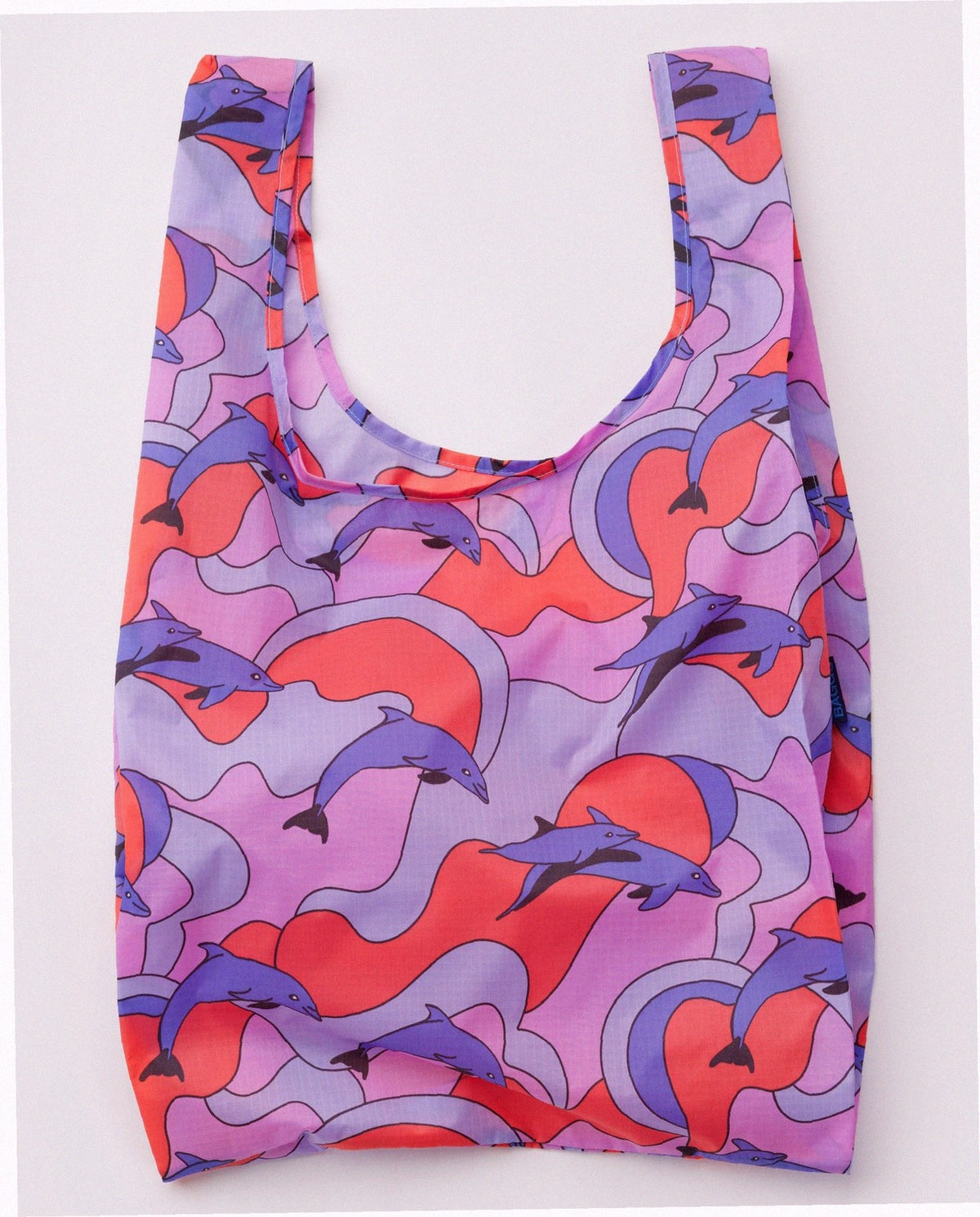 Reusable Nylon Baggu Tote Bag - Dolphins