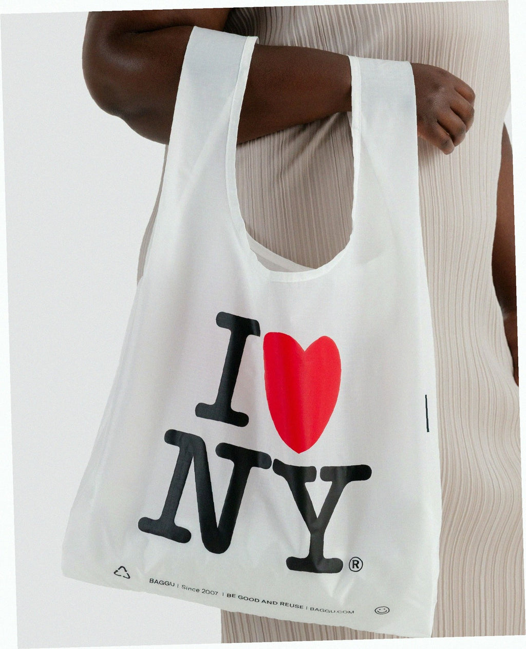 Reusable Nylon Baggu Tote Bag - I Love NY