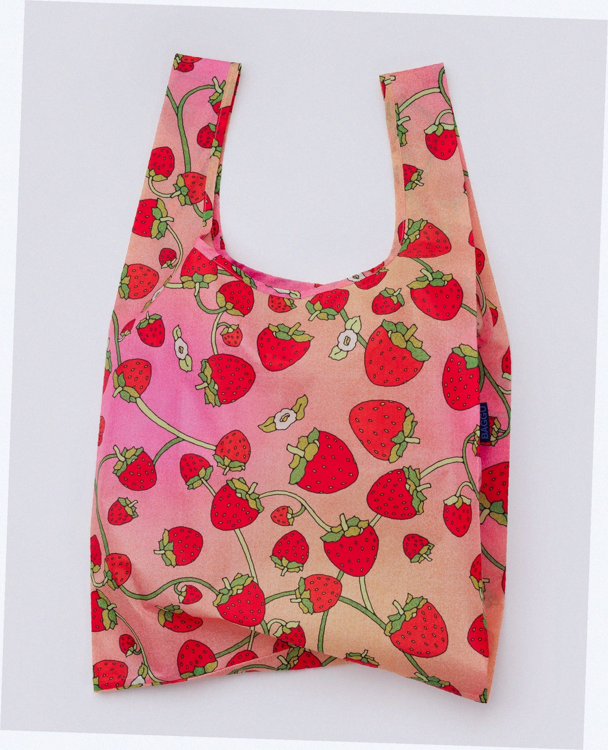 Reusable Nylon Baggu Tote Bag - Strawberry Blossom